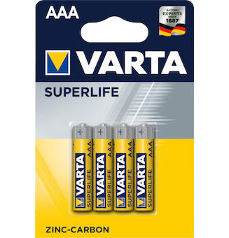 Baterie zinkové Varta Superlife LR03-AAA(1,5V) 4ks 