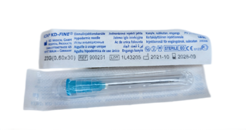 Injekční jehla KD-Fine 1 1/4&quot; 100 ks 23G 0,6 x 30 - modrá - 2