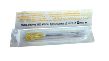 Injekční jehla KD-Fine 1 1/2&quot; 100 ks 20G 0,9 x 40  - žlutá - 2