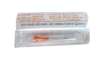 Injekční jehla KD-Fine  1&quot; 100 ks 25G 0,5 x 25 - oranžová - 2